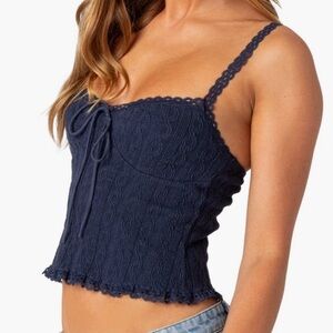 Edikted Midnight Blue Lace Camisole